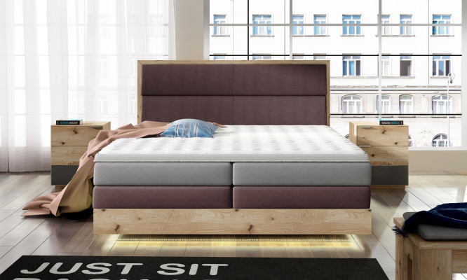 Box Spring Bed Beds Textile Luxury Upholstery Furniture Wood Design Bed Bedroom