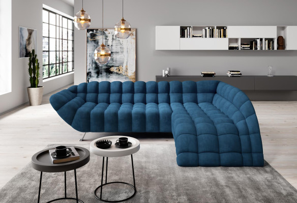 Blue's Corner sofa Leather L-shape Living landscape Couch Eck Suite Upholstery Furniture Fabric