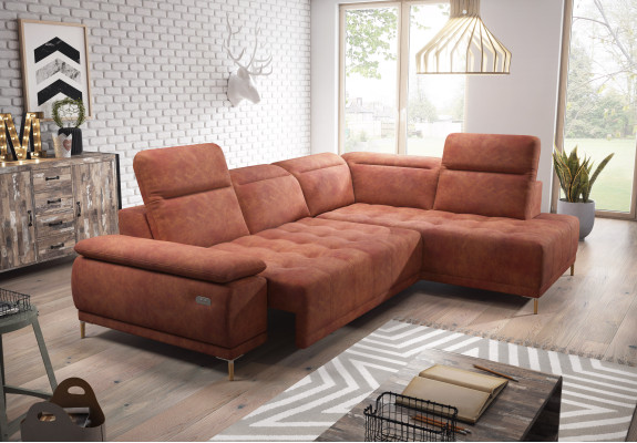 Fabric L-shape Couch Living landscape Corner sofa Suite Modern Design Decor Sofa