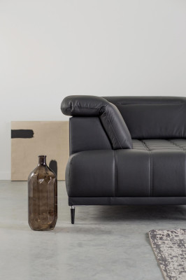 Design Upholstery Modern Leather Bed function Gray Fabric Corner sofa L-shape Sofa Couch