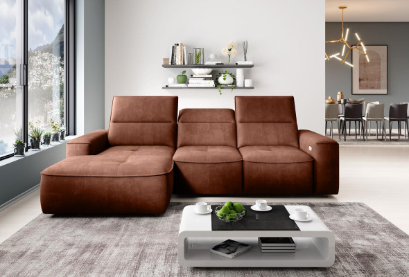 Living landscape Sofa Corner Design Modern Sofa Fabric new Brown Corner sofa L-shape Couch