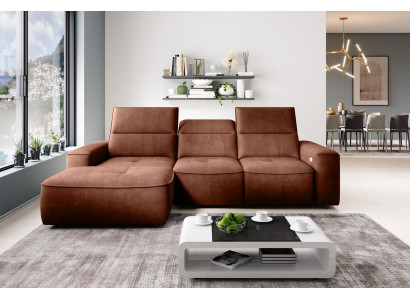 Living landscape Sofa Corner Design Modern Sofa Fabric new Brown Corner sofa L-shape Couch