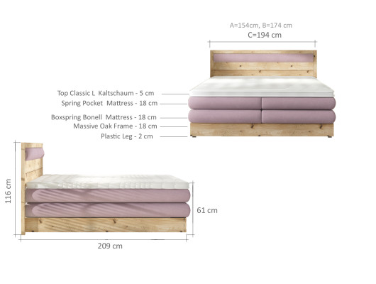 Wood Bed Marriage Beds Design Upholstery Bedroom 180x200 Italian Style furniture b