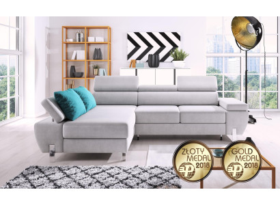 Sofa bed Design Corner sofa L-shape Bed function Couch Textile Sofas Fabric Sleep