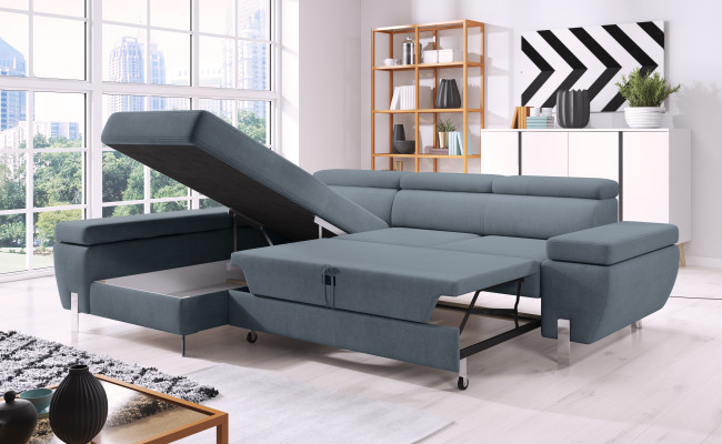 Fabric L-shape Couch Living landscape Corner sofa Suite Modern Decor Design Sofa