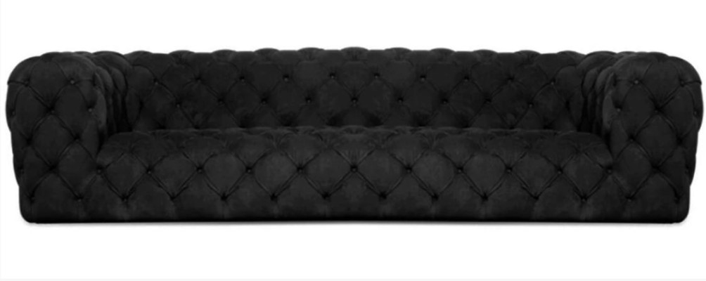 Gray Chesterfield Living room Modern Design Couches Sofa Furniture Fabric Big xxl new