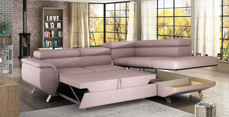 Fabric L-shape Couch Living landscape Corner sofa Decor Suite Modern Design Sofa