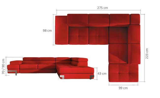 Sofa Sofa bed Designer Sofa with Bed function + bed base Corner sofa Couch new