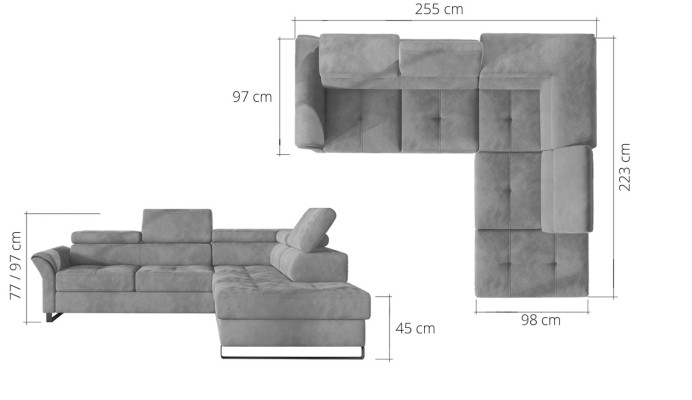 Corner sofa L-shape Living landscape Sofa Couch Upholstered corner Textile Sofas Modern Furniture