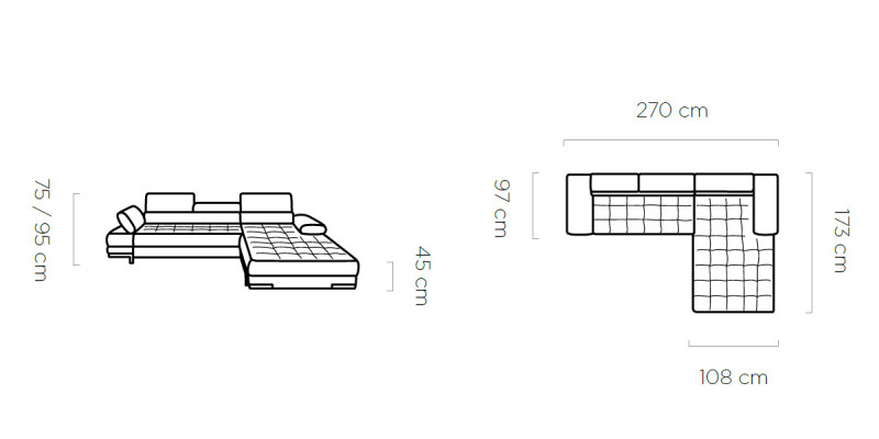 Design Corner sofa L-shape Bed function Couch Leather Textile Sofa Multifunction Fabric