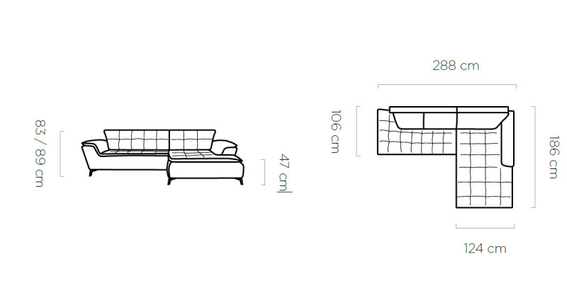 Fabric Modern Luxury Corner sofa L-shape Furniture Living room Upholstery Gray Design Textile
