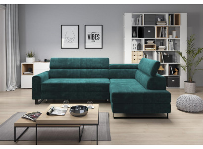 Green Corner sofa Textile Sofa Upholstered Set Modern Couch Living landscape L-shape