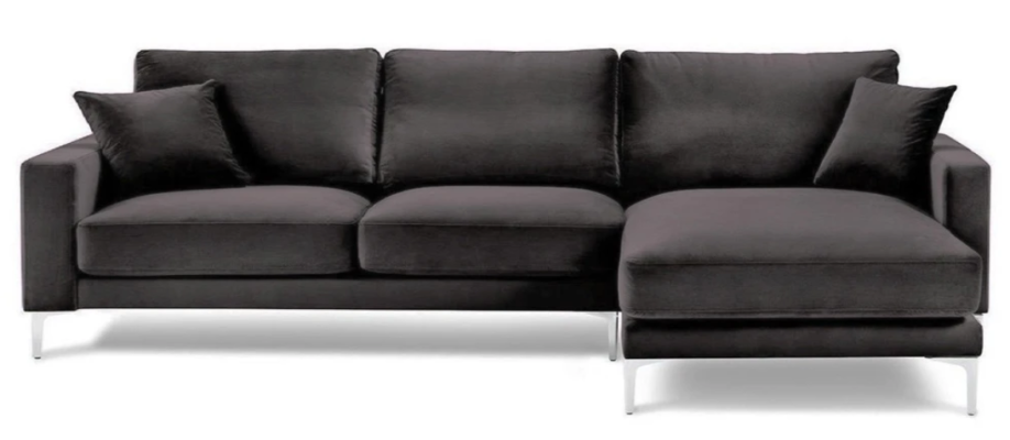 Black Velvet Corner sofa Fabric Living room Design Couches Upholstery Sofa Sofas new