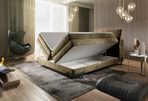 Luxury Bedroom Double Beds Marriage Textile Bed Box Spring Bed Hotel Frame new