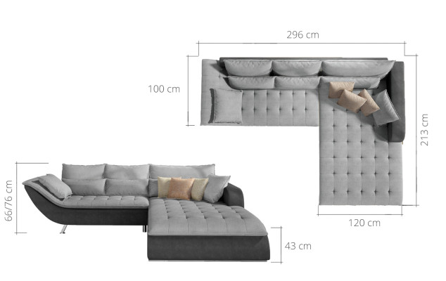 Sofa Living landscape Living room Corner sofa Couch Upholstery Suite Seat Design Sofas