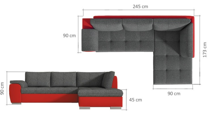 Sofa Sofa bed Designer Sofa with Bed function + bed base Corner sofa Couch new