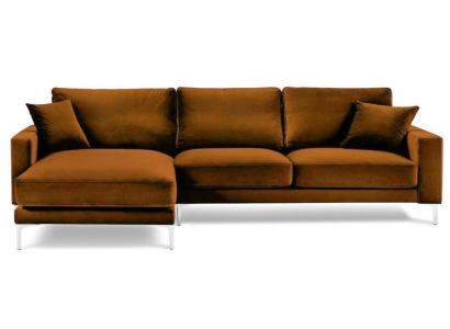 Orange Corner sofa Fabric Living room Design Couches Upholstery Sofa Sofas Orange Velvet