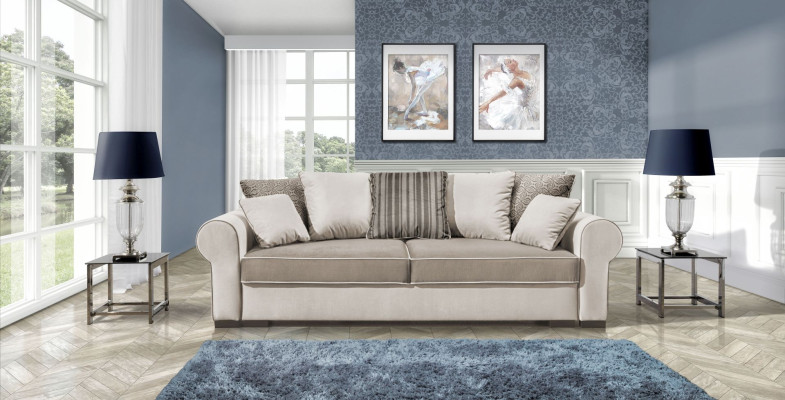 Sofa Sofa bed Designer 3 Seater Sofa with Bed function + bed base Couch new