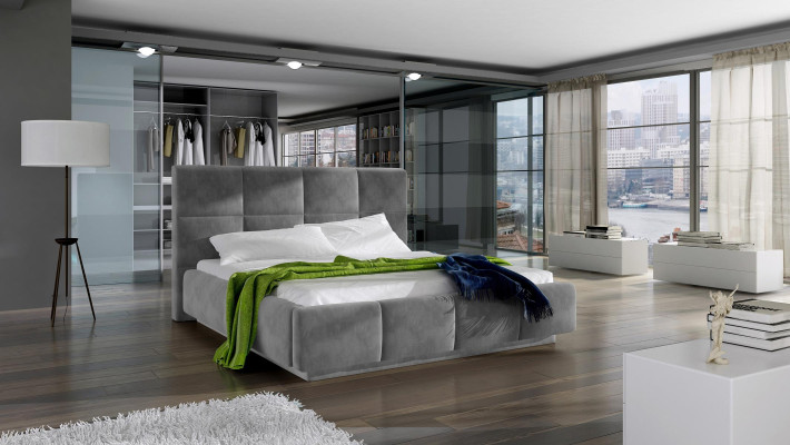 Beds Gray Luxury Hotel 180x200cm Bed Upholstery Design Furniture Double Hotel new