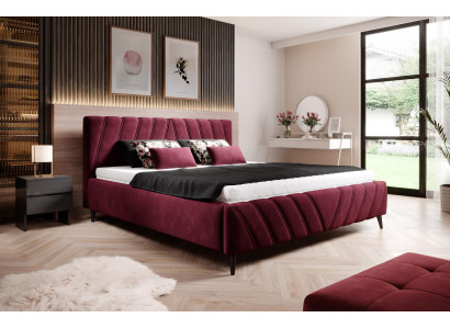 Luxury Bed Design Textile Beds Upholstery Hotel 180x200cm Bedroom Furniture Velvet