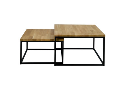 Tables Set 2x Coffee table Coffee table Side table Design Living room Sofa 2-piece