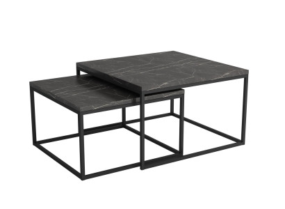 Designer Set 2x Coffee table Coffee table Side table Living room table