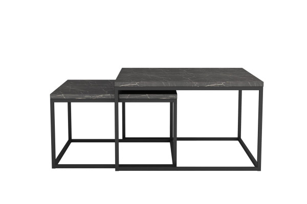 Designer Set 2x Coffee table Coffee table Side table Living room table