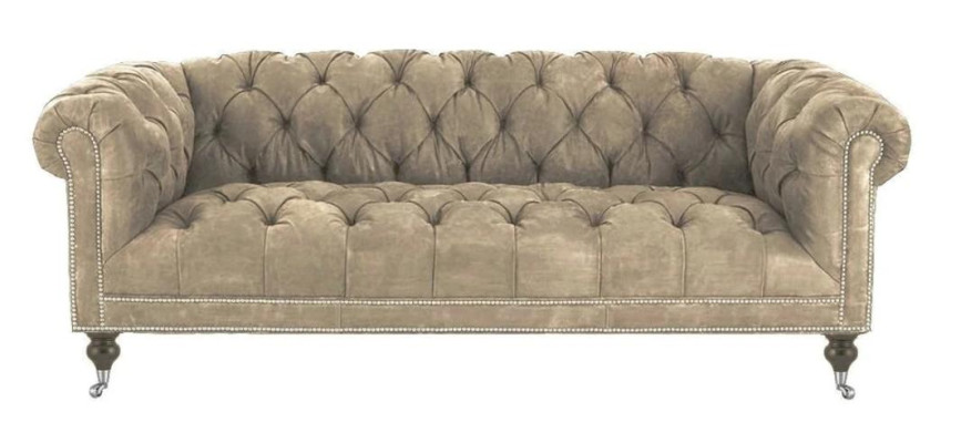 Brown Three Seater Chesterfield Modern Design Leather Sofa Design Furniture Velvet fabric