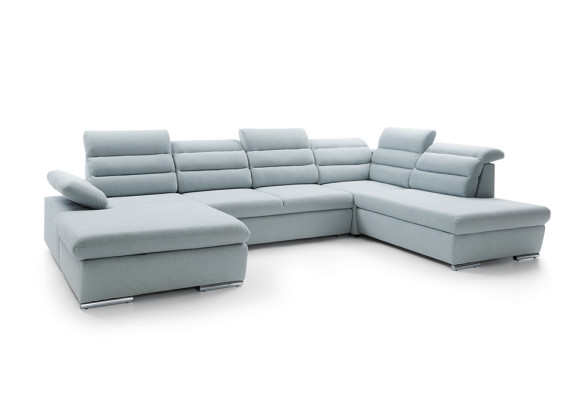 Corner sofa U-shape couch set sleeping function living landscape sofa couch upholstery