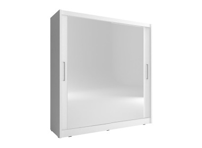 Bedroom Mirror Floating Doors Wardrobe 200cm Clothes Cabinets Sliding Doors