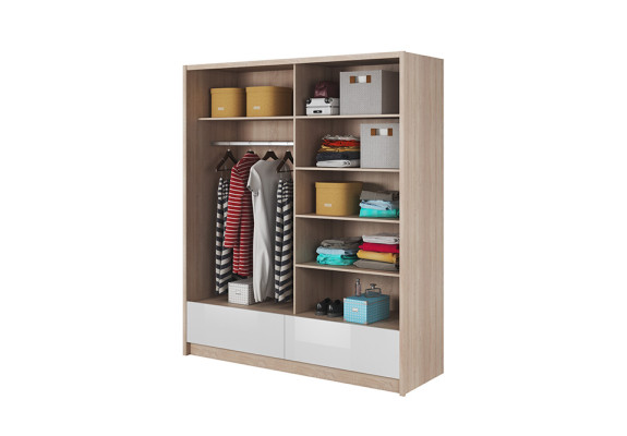 Coat rack storage 180cm Shelf Wardrobe Archive Sliding doors Sliding doors Office