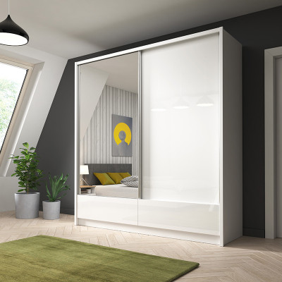Coat rack storage 200cm Shelf Wardrobe Archive Sliding doors Sliding doors Office