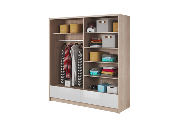 Coat rack storage 200cm Shelf Wardrobe Archive Decorative sliding doors