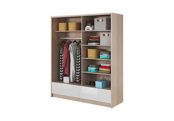 Coat rack storage 180cm Shelf Wardrobe Archive Decorative sliding doors