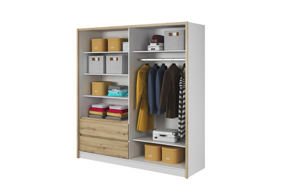Multi-purpose Wardrobe Storage Shelves Cloakroom Cabinets