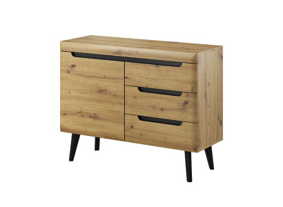 Modern Wood Chest of drawers 107cm Sideboard XXL Low Boards Living room cabinet Chests of drawers