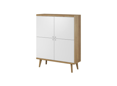Modern Wood Chest of drawers 107cm XXL Low Boards Living room cupboard