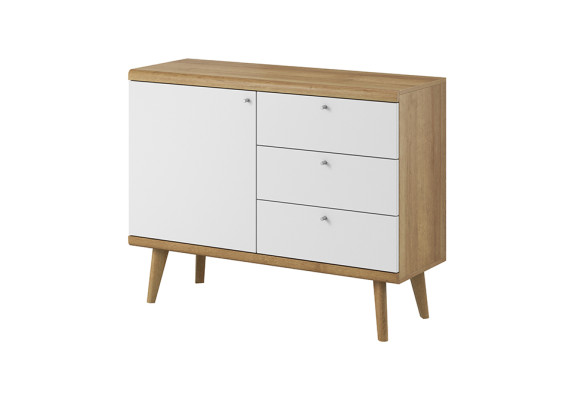 Modern Wood Chest of drawers Sideboard 107cm XXL Low Boards