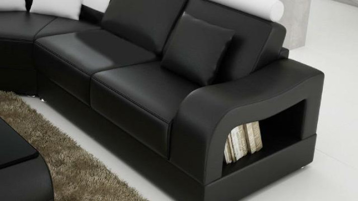 Designer Corner sofa with Lounger Couch Sofa Living landscape Leather sofa U-shape with USB