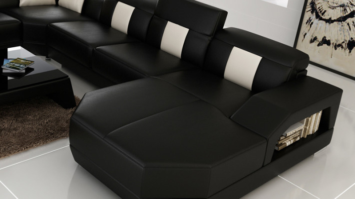 Leather sofa Couch Living landscape Corner sofa Eck Suite Design Modern Sofa R7003 new