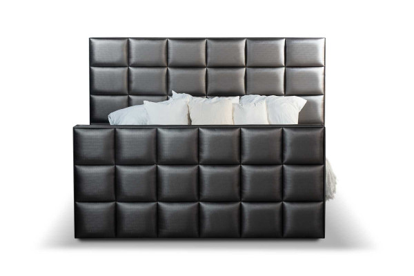 Bedroom Beds Imitation leather luxury bed box spring bed 180 x 200 cm