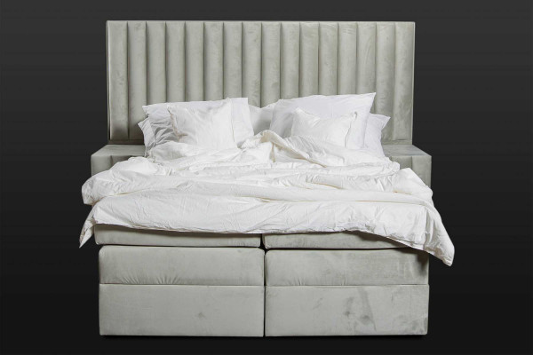 Bedroom Set Bed Bedside table 3 pcs Design Modern Luxury Beds Gray