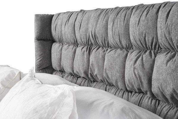 Gray Double bed Classic s Bedroom furniture Design Elegant Fabric Bed