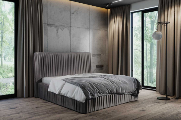 Luxury Bedroom Double Beds Marriage Textile Bed Hotel Frame Furniture