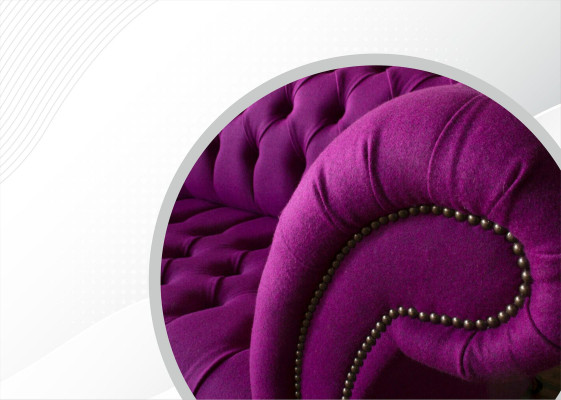 Chesterfield 3 Seater Purple Fabric Design Couches Upholstery Sofas new Creative Sofa