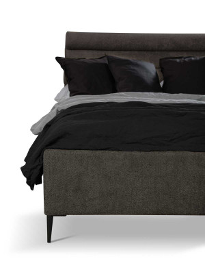 Textile Bed Gray Design Luxury Double Bedroom Beds Double bed