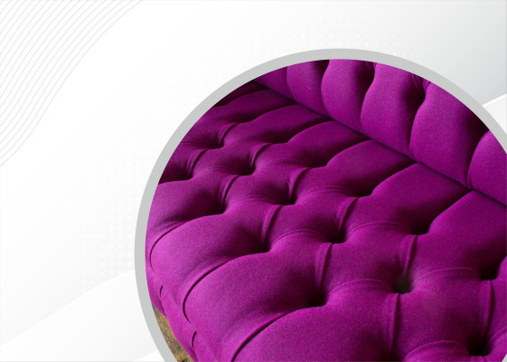 Chesterfield 3 Seater Purple Fabric Design Couches Upholstery Sofas new Creative Sofa