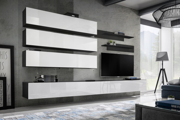 Living room furniture Luxury Wall unit Designer Suite Set TV lowboard wall cabinet