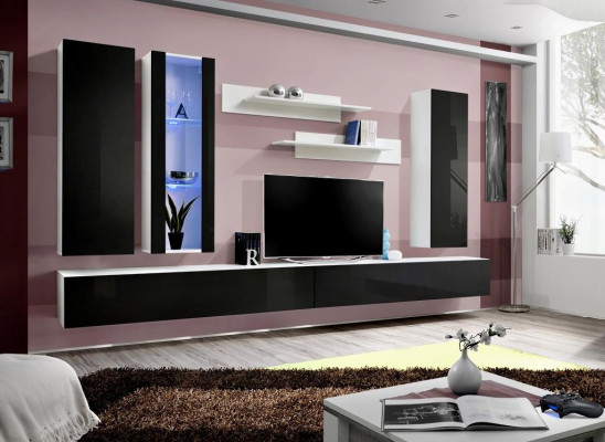 Living room set 7 pieces luxury wall unit modern designer wall cabinet new TV stand