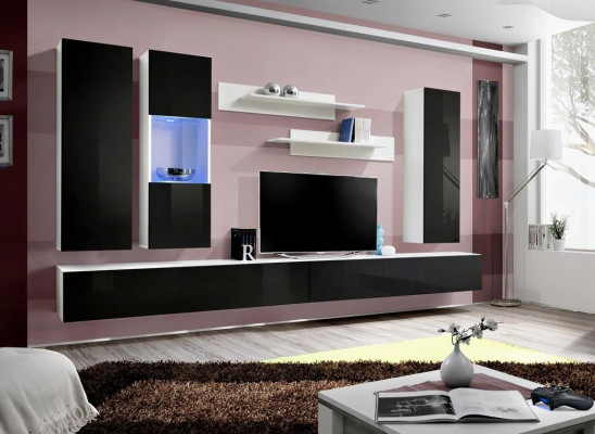 Luxury Wall unit Complete Set Living room Wooden furniture Designer wall cabinet